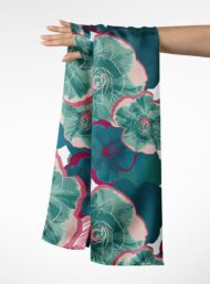 Bloom flower style with green,blue colors - Image 3