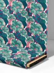 Bloom flower style with green,blue colors - Image 4