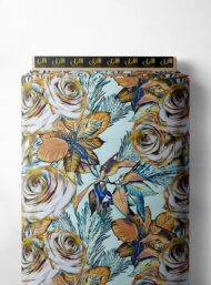 Rose flower style with white,green colors