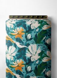 Bird flower style with blue,white colors