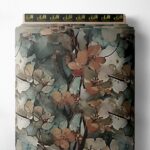 Branch flower style with brown,pink colors