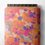 Petal flower style with orange,pink colors