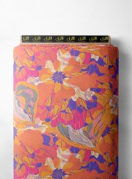 Petal flower style with orange,pink colors