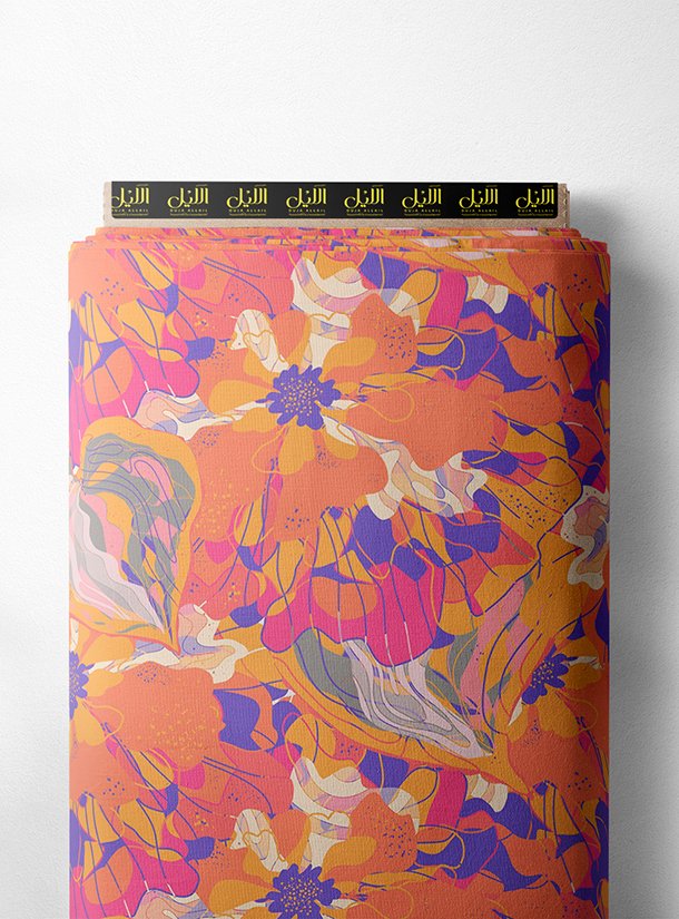 LAI02-0670_1-1.jpg Petal flower style with orange,pink colors - Image 1