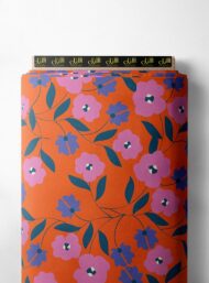 Bloom flower style with pink,purple colors