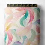 Petal flower style with pink,green colors