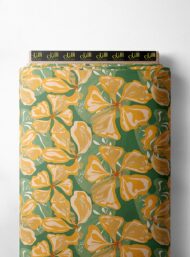 Petal flower style with yellow, green colors