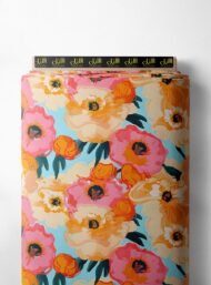 Bloom flower style with pink,orange colors