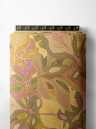 Leaf flower style with brown,pink colors