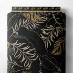 Leaf nature style with black,brown colors