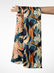Leaf flower style with blue,orange colors - Image 3