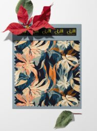 Leaf flower style with blue,orange colors - Image 6