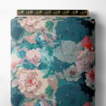 Bloom flower style with pink,green colors