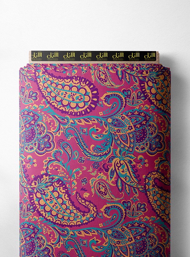 LAI02-0696_1-1.jpg Paisley others style with pink,purple colors - Image 1
