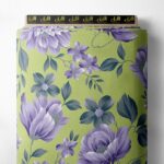 Petal flower style with purple,green colors