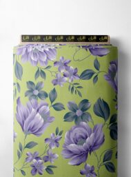 Petal flower style with purple,green colors