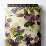 Petal flower style with purple,green colors