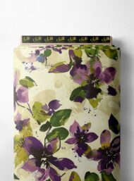 Petal flower style with purple,green colors