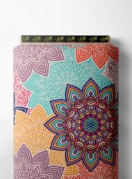 Petal flower style with red,blue colors