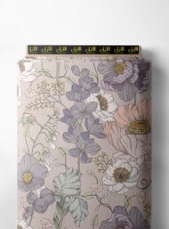 Bloom flower style with purple,white colors