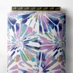 Bloom flower style with purple,blue colors