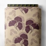 Leaf flower style with purple, brown colors