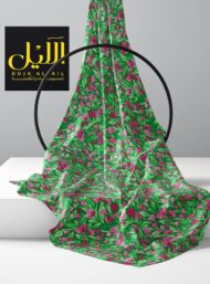 Leaf flower style with green,pink colors - Image 2