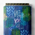 Leaf nature style with blue,green colors