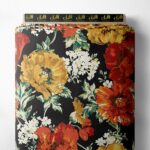 Bloom flower style with yellow,red colors