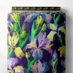 Petal flower style with purple,yellow colors