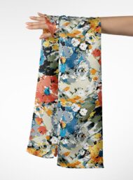 Bloom flower style with blue,yellow colors - Image 3