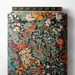 Leaf flower style with green,orange colors