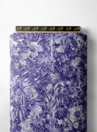 Bloom flower style with purple,white colors