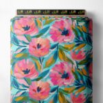 Petal flower style with pink,green colors