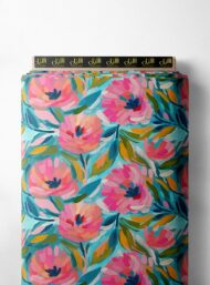 Petal flower style with pink,green colors