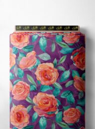 Rose flower style with pink,green colors