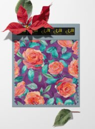 Rose flower style with pink,green colors - Image 6