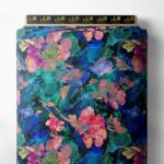 Petal flower style with pink,green colors