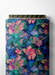 Petal flower style with pink,green colors