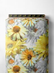 Bloom flower style with yellow,white colors