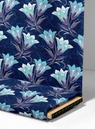 Bloom flower style with blue,white colors - Image 4