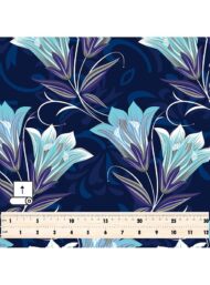 Bloom flower style with blue,white colors - Image 5