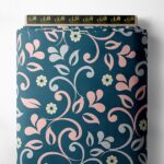 Leaf flower style with pink,grey colors