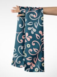 Leaf flower style with pink,grey colors - Image 3