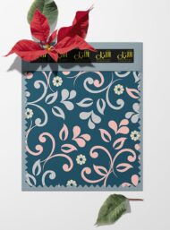 Leaf flower style with pink,grey colors - Image 6