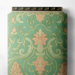 Petal flower style with green,pink colors