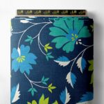 Leaf flower style with blue,green colors