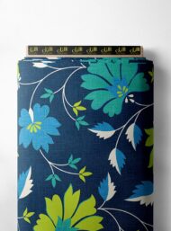 Leaf flower style with blue,green colors