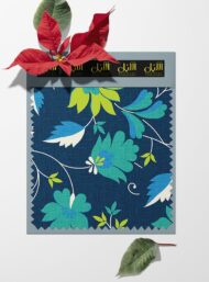 Leaf flower style with blue,green colors - Image 6