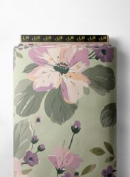 Petal flower style with green,pink colors